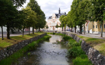 Historischer Stadtkern in Södersköping,