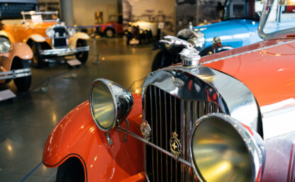 Interior view of the Hellenic Motor Museum in Athens city. Collection of old time classic cars from around the world
